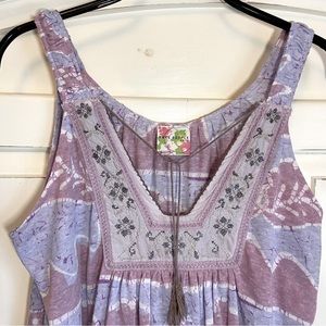 Free People Sleeveless Tiered Top - Plum & Periwinkle